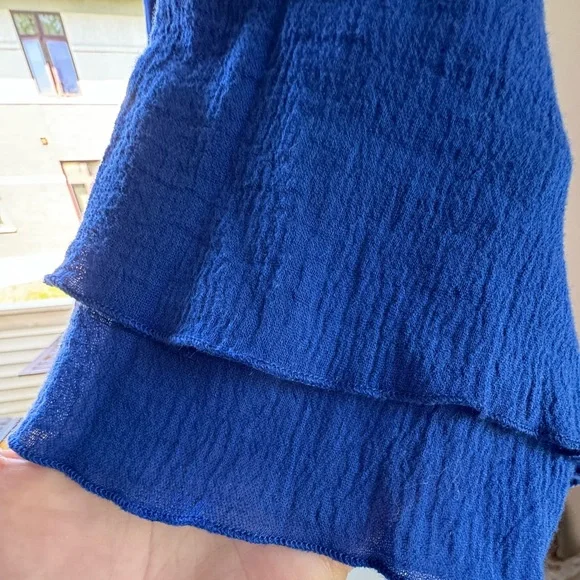 Soft Surroundings Siesta‎ Key Tunic Lightweight Sapphire Blue Cotton Top. Large. - Picture 6 of 7